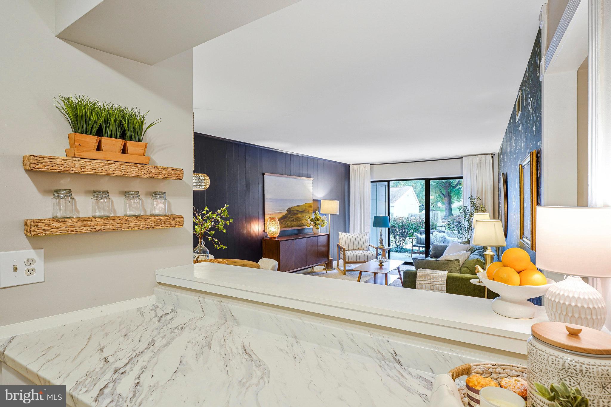 5778 Rexford Court, Unit 5778B Springfield, VA 22152 - Photo 6 of 55 a living room with furniture and a fireplace