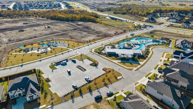 an aerial view of a city