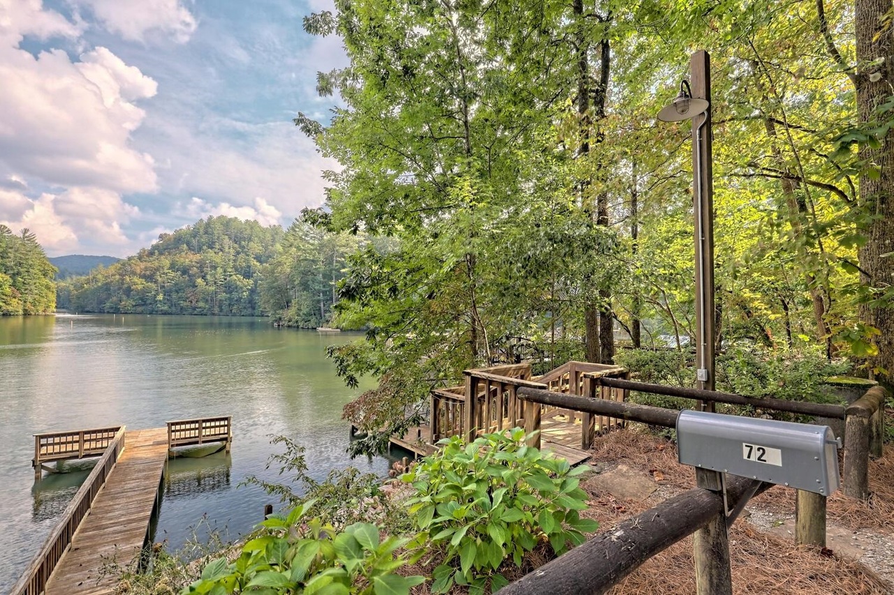 728 Oscar Rock Road Clayton, GA 30525 - Photo 30 of 40 a view of a lake with sitting area