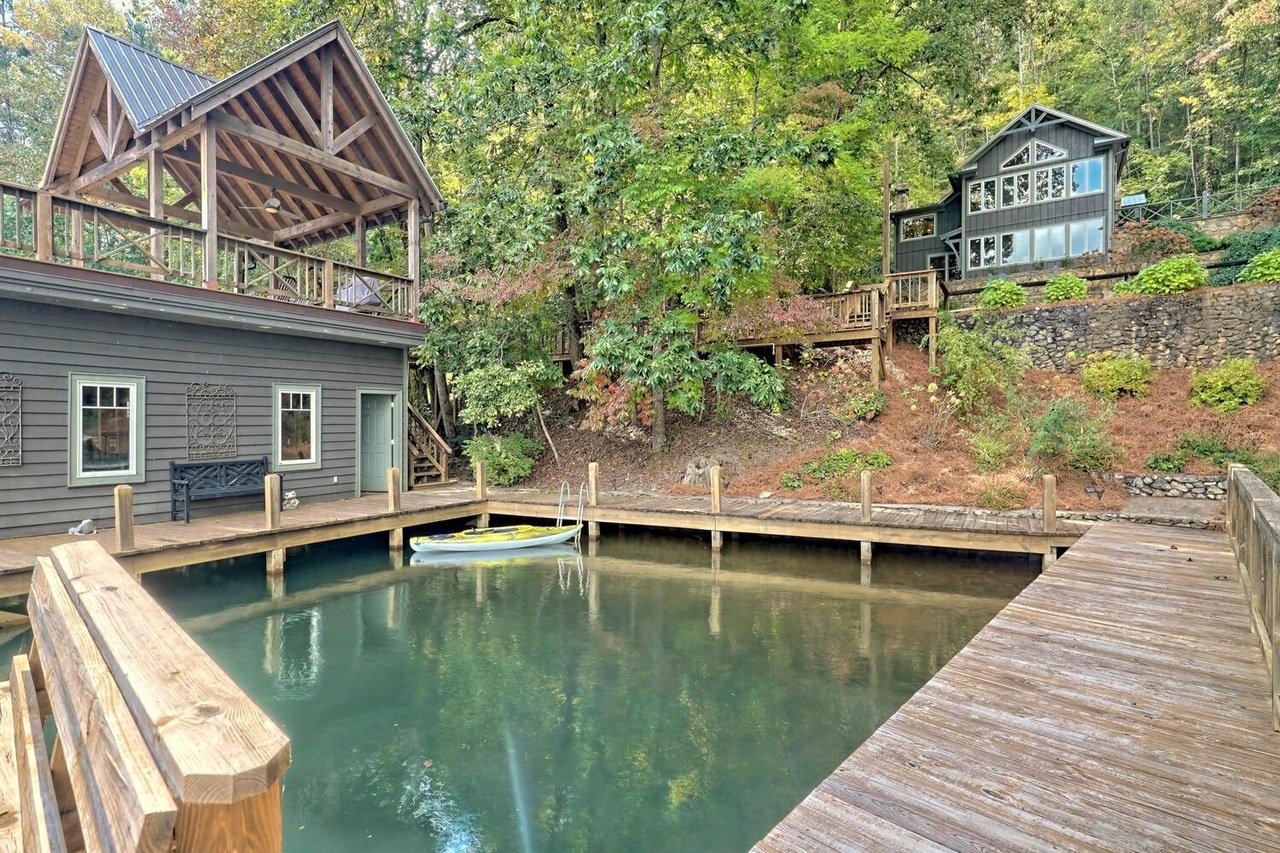 728 Oscar Rock Road Clayton, GA 30525 - Photo 37 of 40 a view of house with lake view