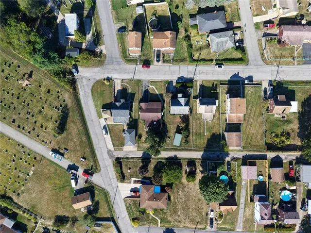 an aerial view of street