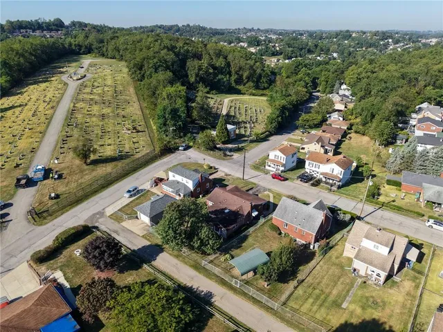 an aerial view of multiple house