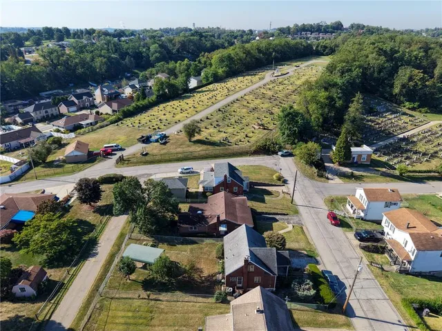 an aerial view of a city
