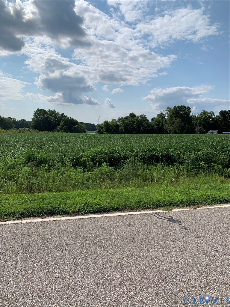 View of nature with rural landscape and large plot
