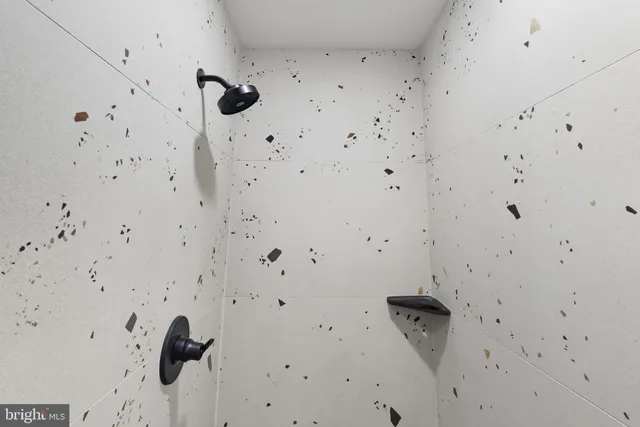 a bathroom with shower