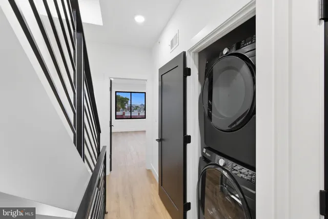 a view of a storage and utility room