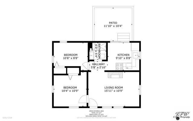 a picture of a bench in front of a white house