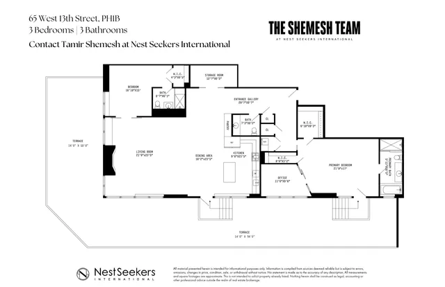 $6,750,000 | 65 West 13th Street, Unit PH1B | Greenwich Village