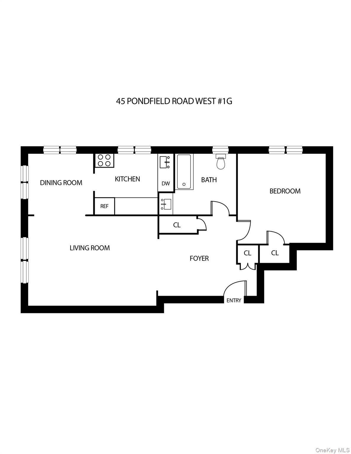 45 Pondfield Road West, Unit 1G Bronxville, NY 10708 - Photo 17 of 17 Floor Plan