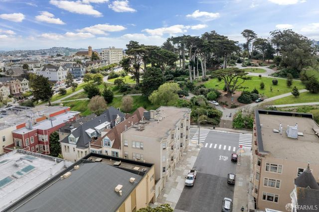 an aerial view of multiple house
