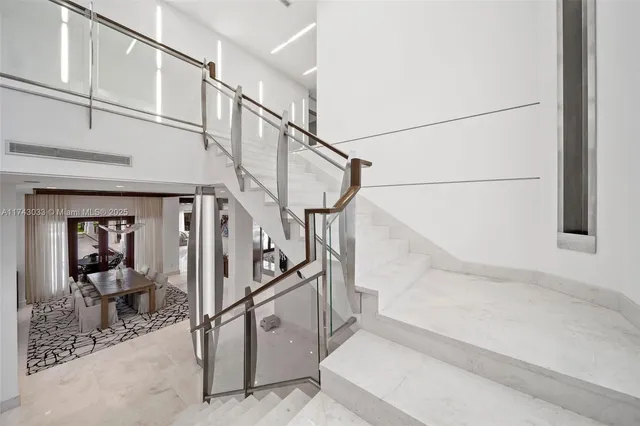 a view of street with sitting area