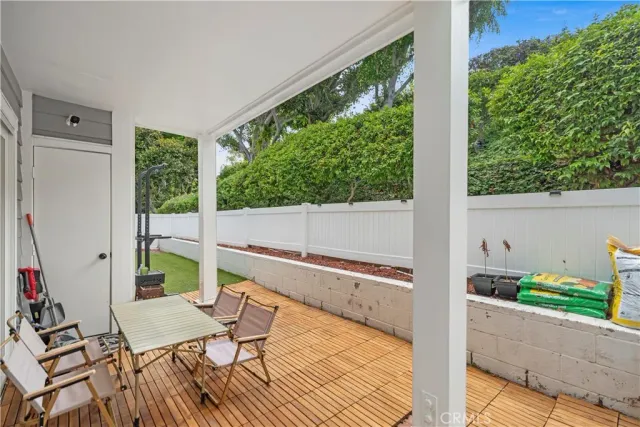 a view of a backyard with a garden