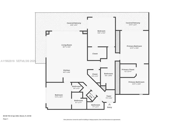 $8,000 | 88 Southwest 7th Street, Unit 2402, Miami, FL 33130