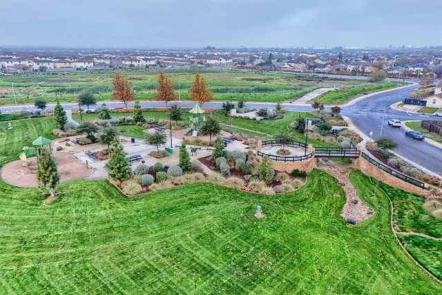 an aerial view of multiple house