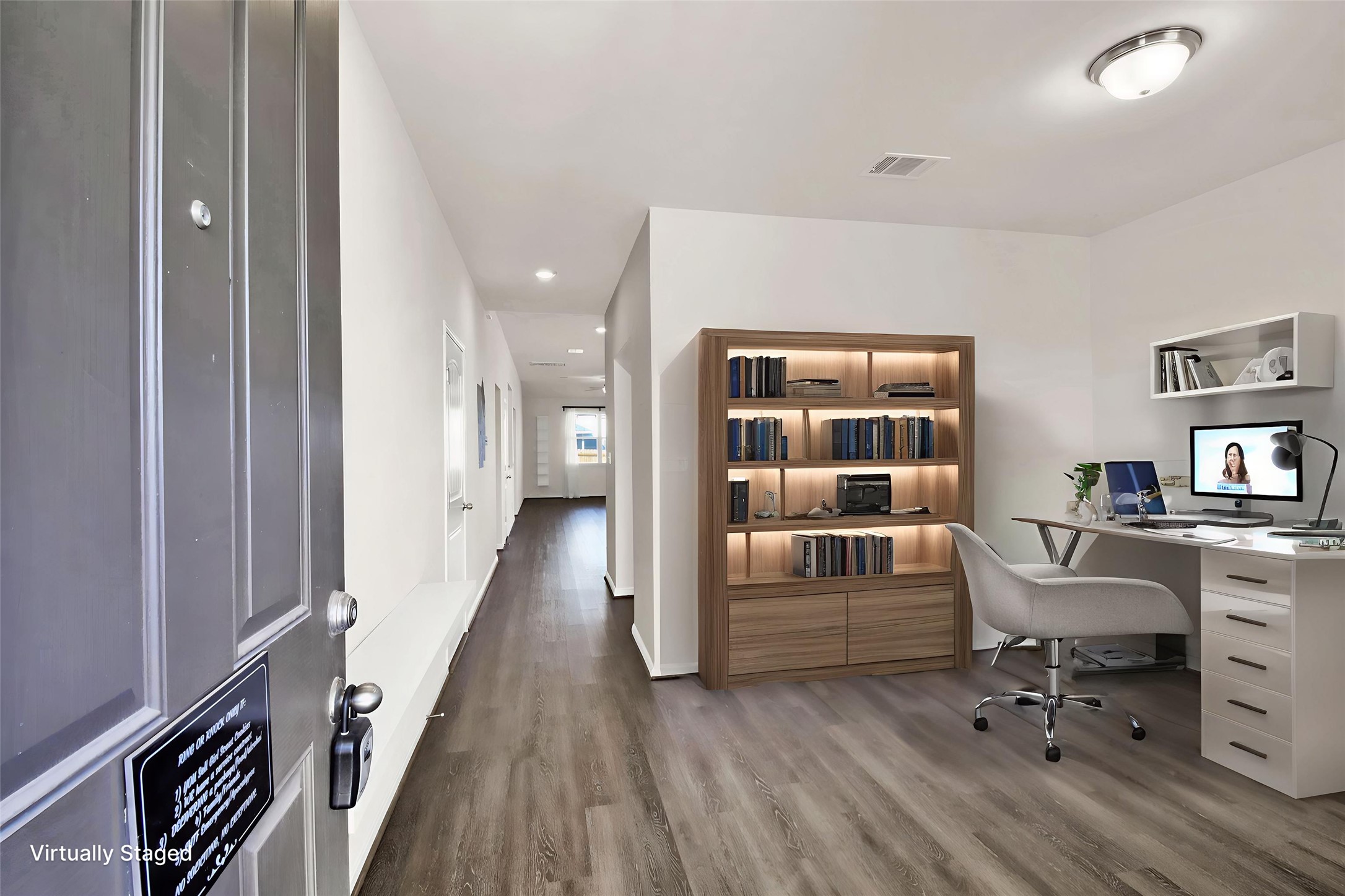 19032 Quebrada Drive Pflugerville, TX 78660 - Photo 4 of 29 Flex space at entry that can be used as an office or formal living area. Virtually staged.