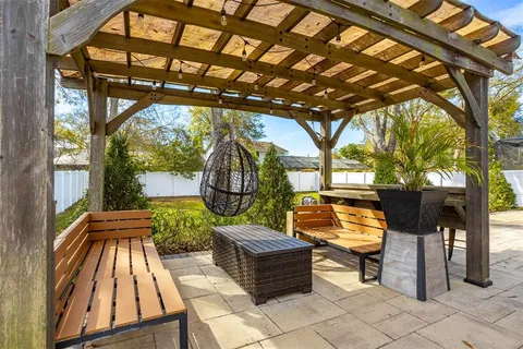 a view of outdoor seating
