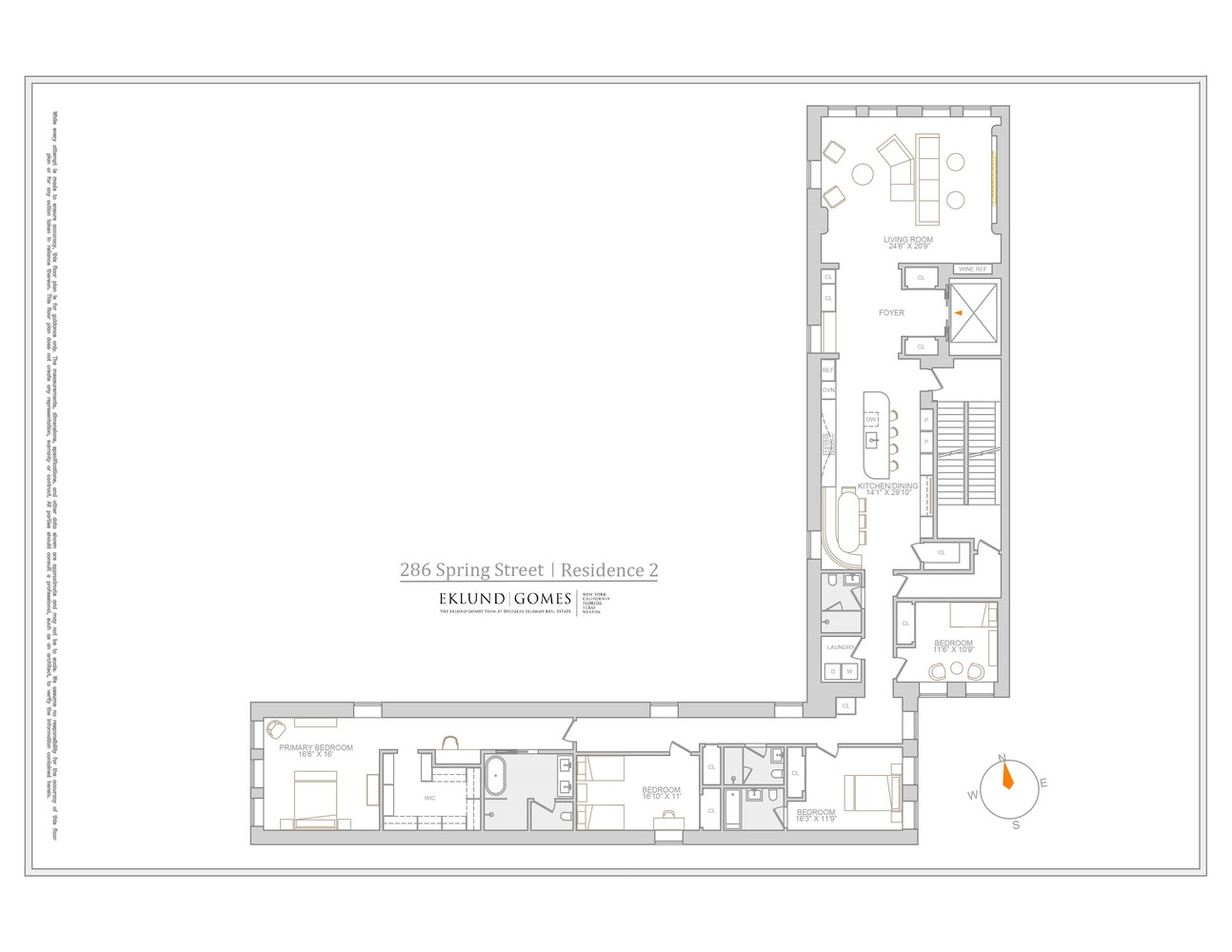 286 Spring Street, Unit 2 Manhattan, NY 10013 - Photo 14 of 14 a picture of a room with a black and white wall