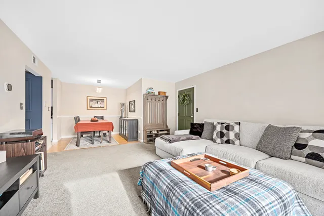 a living room with furniture and a couch