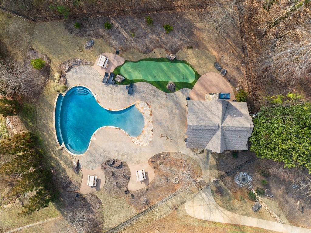 1223 Bloomsbury Lane Gainesville, GA 30501 - Photo 10 of 17 an aerial view of a house with yard swimming pool and outdoor seating