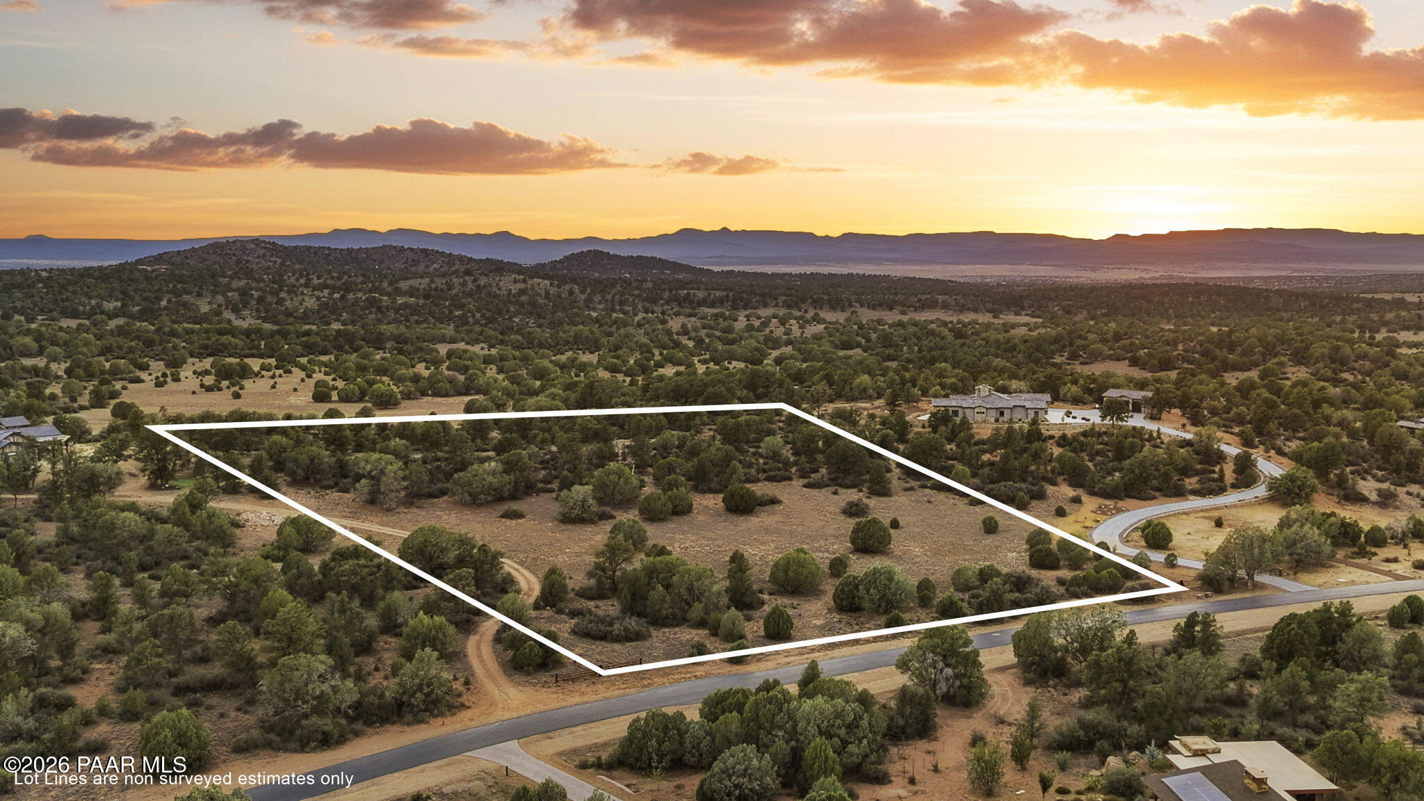 4985 West Sterling Ranch Road Prescott, AZ 86305 - Photo 9 of 38 9-Aerial 5 Lot Lines
