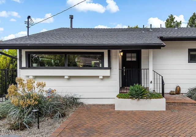 a front view of a house