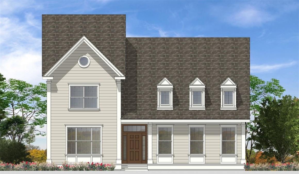 a front view of a house
