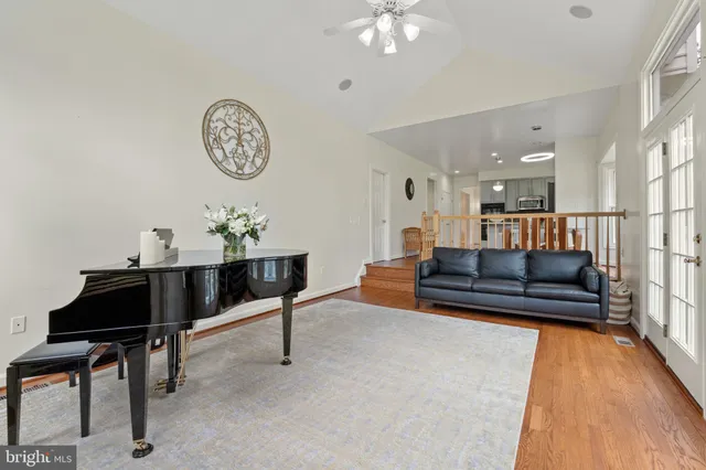 a living room with furniture and a couch
