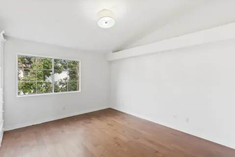 an empty room with a window