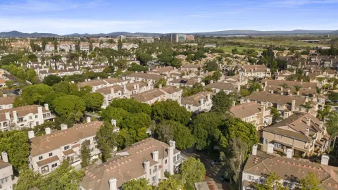 an aerial view of residential building with outdoor space