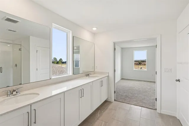 a view of a room with storage