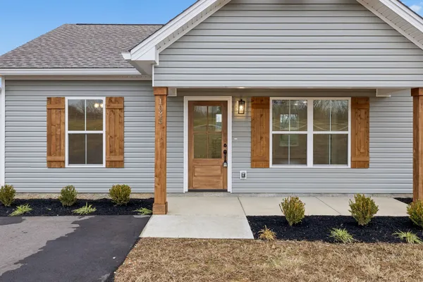 a front view of a house