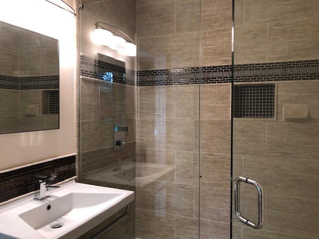34W101 Army Trail Road Wayne, IL 60184 - Photo 11 of 20 a bathroom with a sink and a mirror