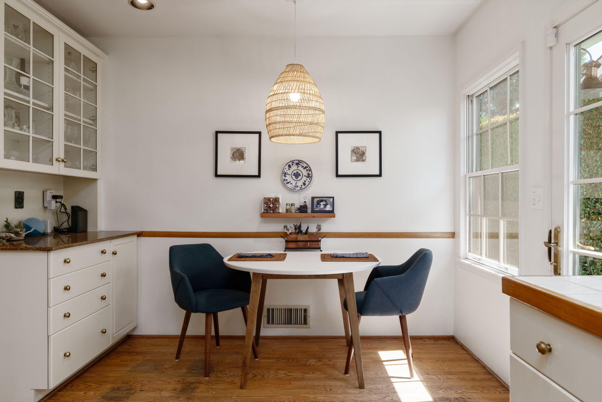 2228 Chapala Street Santa Barbara, CA 93105 - Photo 13 of 31 a view of a dining room with furniture window and wooden floor