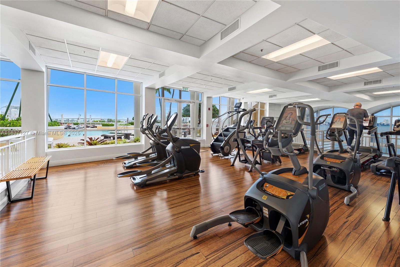 Brickell Miami, FL 33131 - Photo 63 of 65 a view of a room with gym equipment
