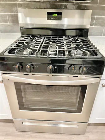 a close view of stove top oven