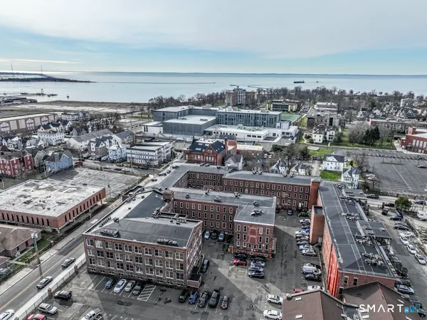 an aerial view of a city