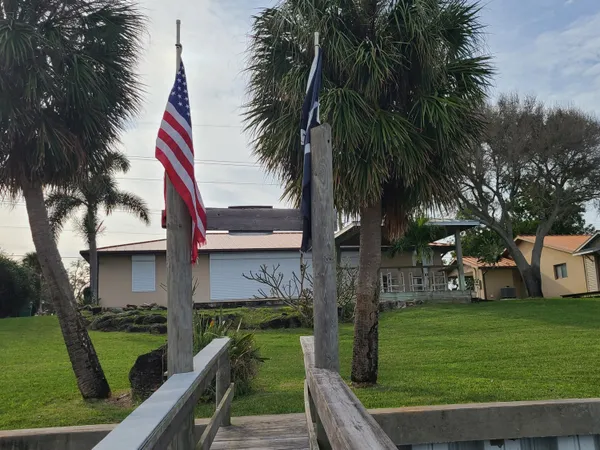 a view of a backyard