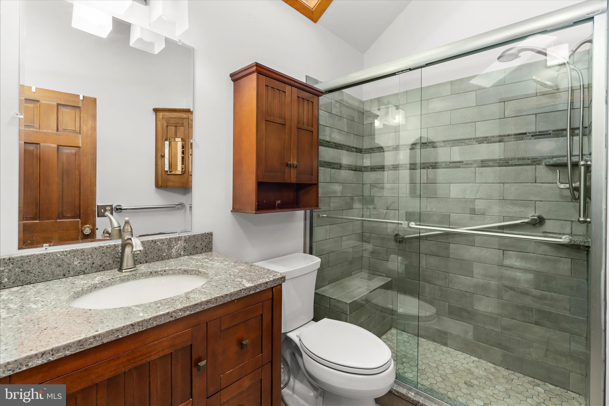 336 Epping Way Annapolis, MD 21401 - Photo 17 of 30 a bathroom with a granite countertop sink toilet and shower