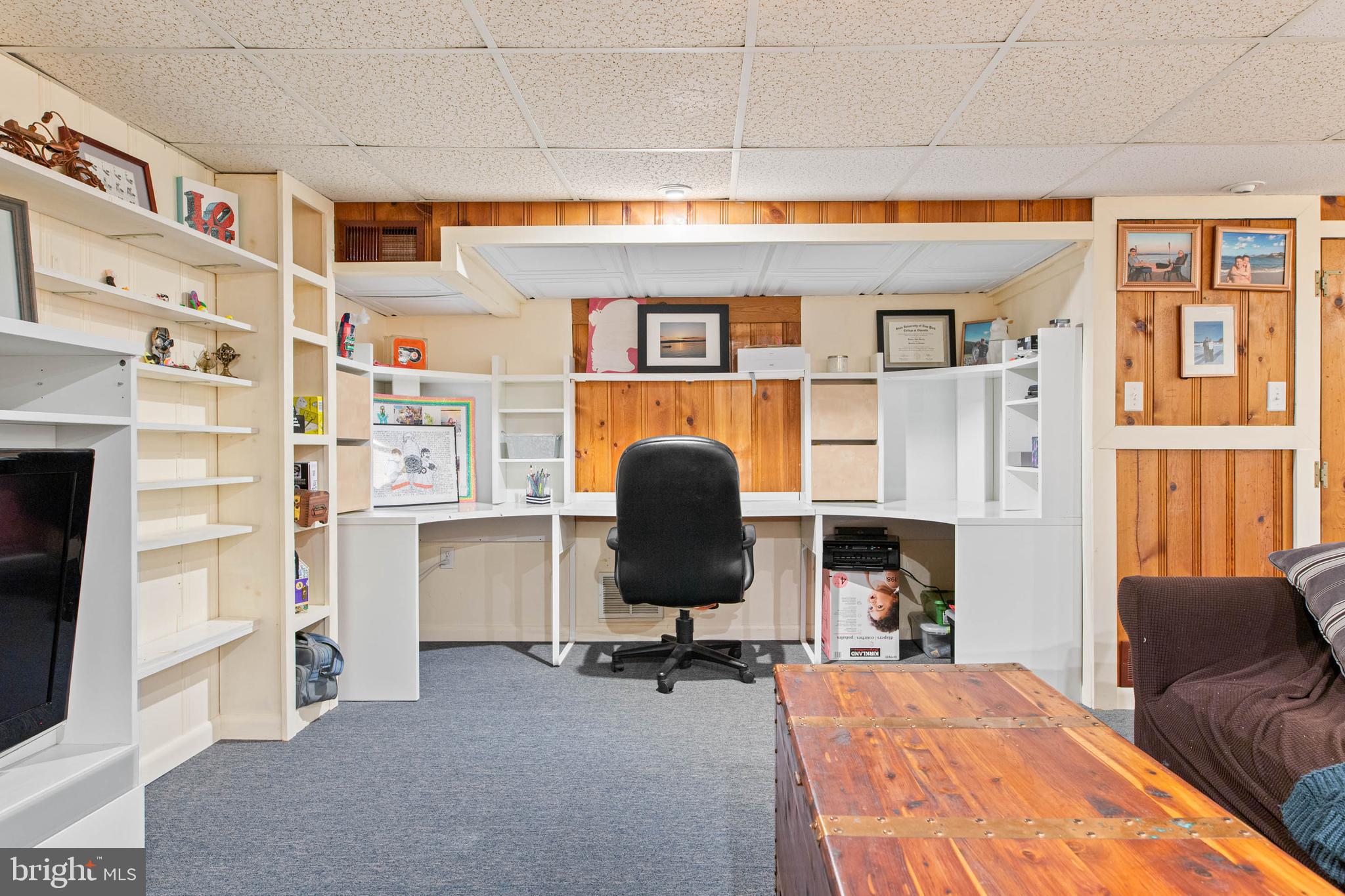 465 Briarhill Road Springfield, PA 19064 - Photo 40 of 51 Built in Desk in Finished Basement