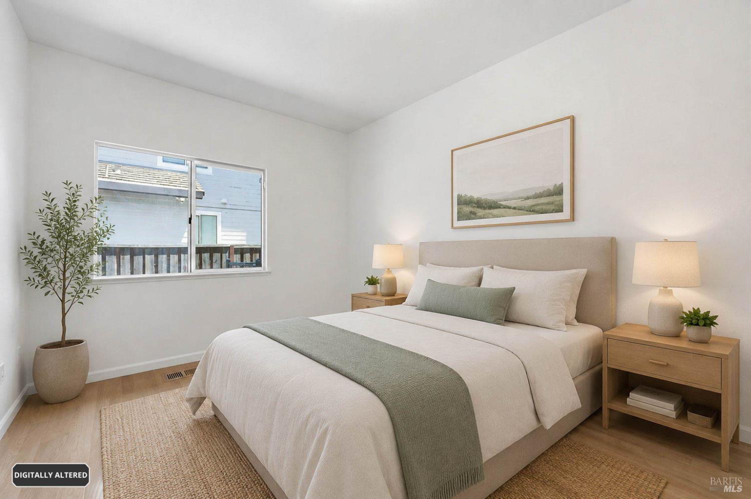 5148 Renaissance Court Fairfield, CA 94534 - Photo 35 of 79 a bedroom with bed and a potted plant