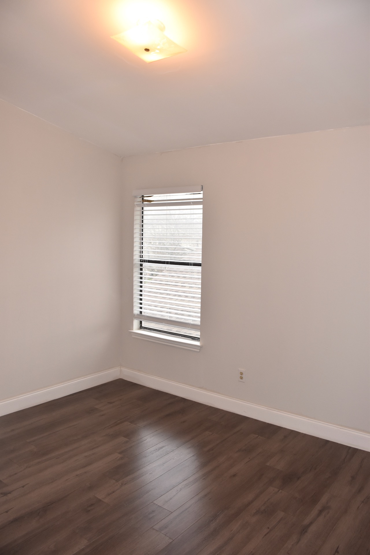 1810 Rawhide Loop Round Rock, TX 78681 - Photo 20 of 29 Room featuring wood-finish flooring, a window with blinds, and a flush-mount ceiling light fixture