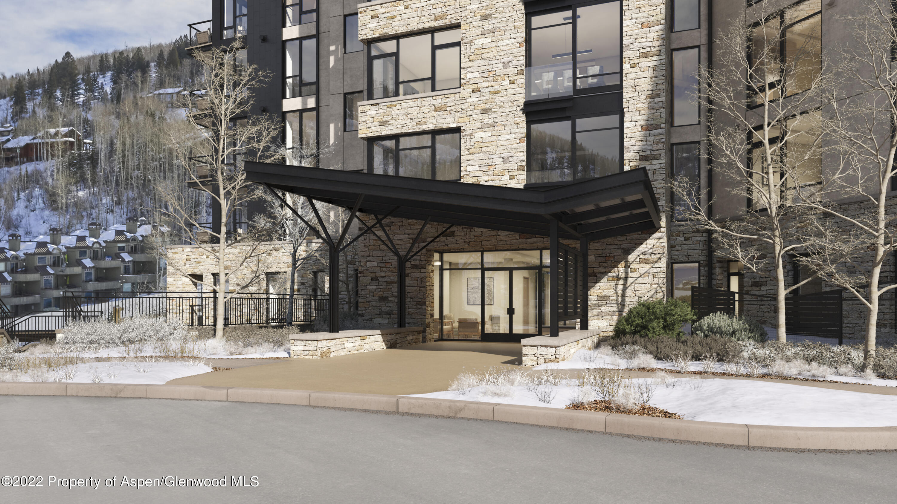 130 Wood Road, Unit 658 Snowmass Village, CO 81615 - Photo 5 of 7 a view of a building with a entrance gate