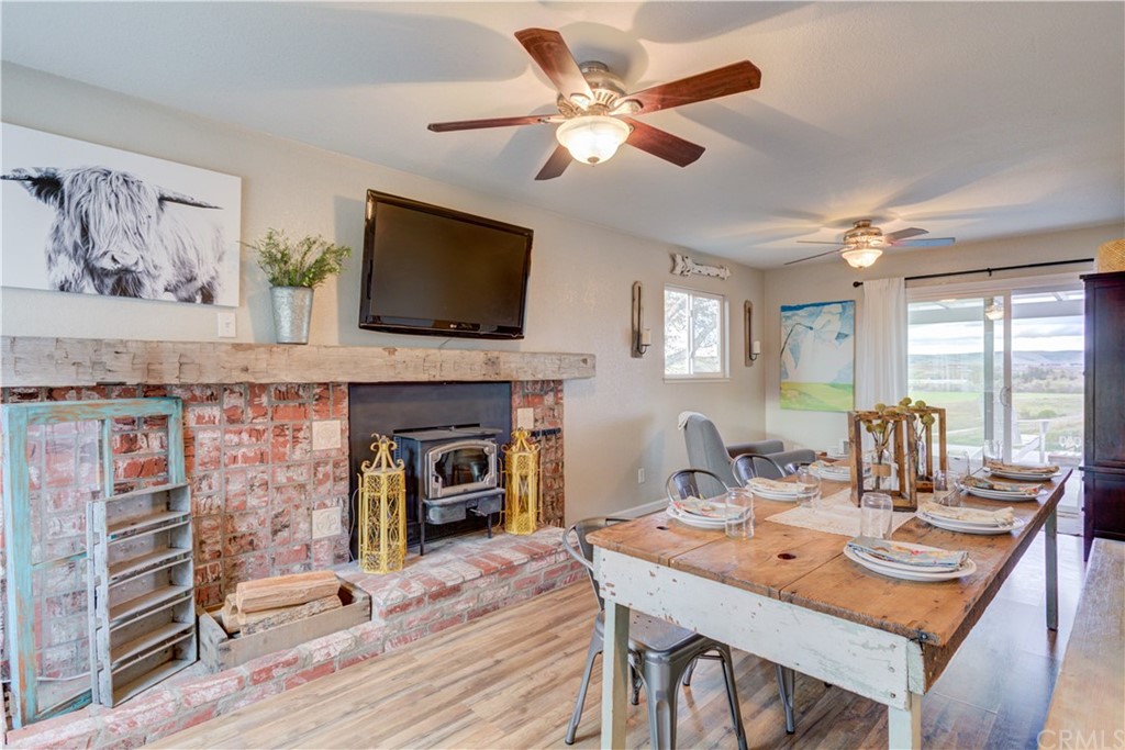 7863 Feenstra Road Paso Robles, CA 93446 - Photo 13 of 61 Living Room with Fireplace. Being used as Formal dining