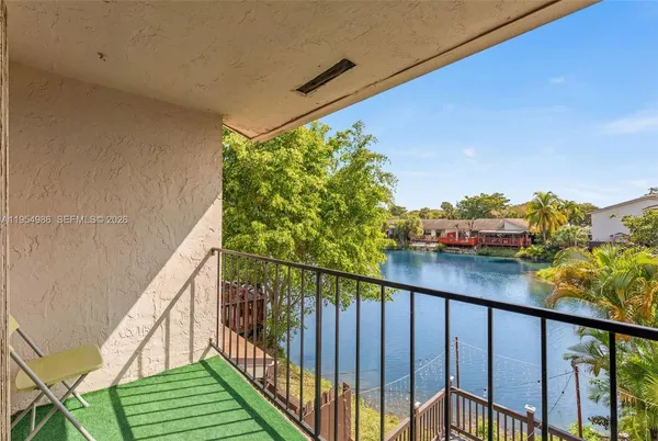 a view of a balcony