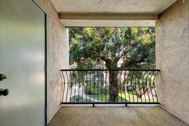 a view of a balcony