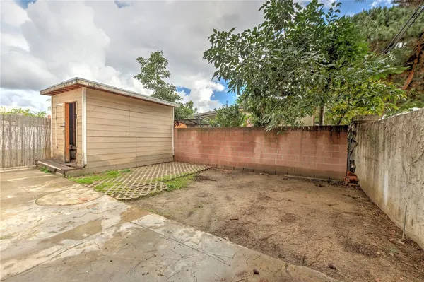 a backyard of a house