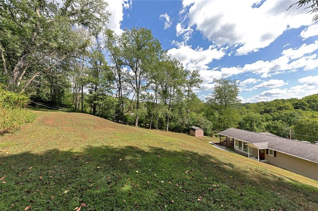 1017 Nellie Road Vanderbilt, PA 15486 - Photo 8 of 31 a view of a big yard with potted plants and large trees