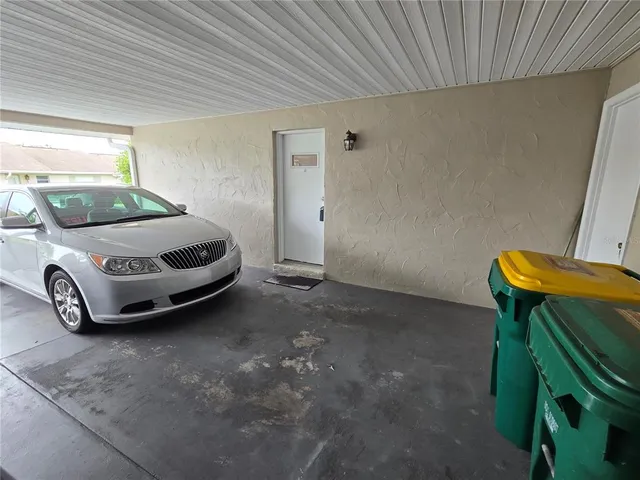 a car parked in a room