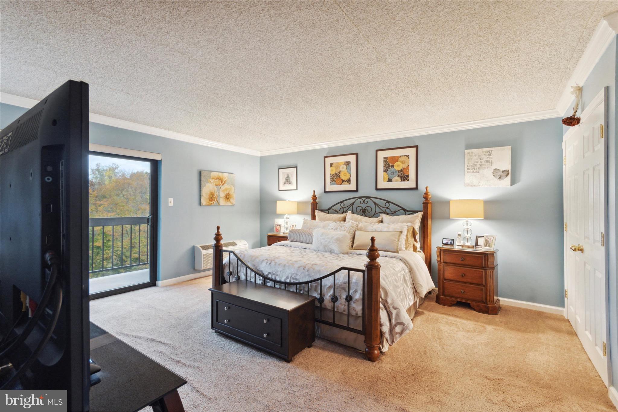 800 Avondale Road, Unit 5L Wallingford, PA 19086 - Photo 19 of 25 a spacious bedroom with a bed and glass door