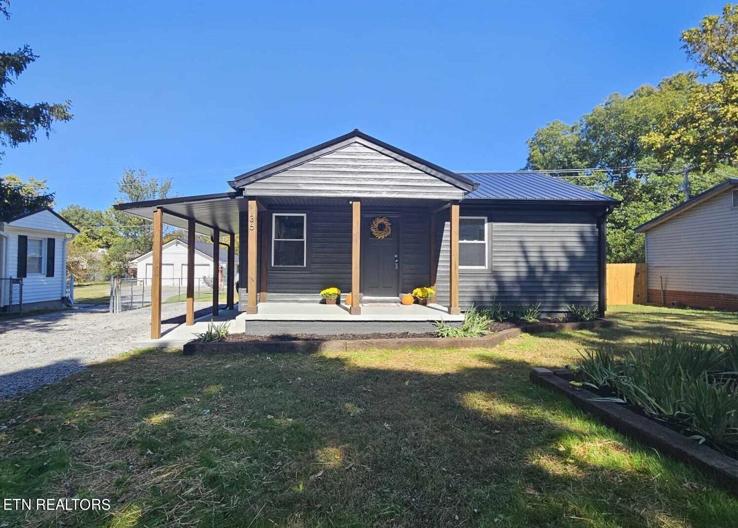 a view of a house with backyard and swimming pool